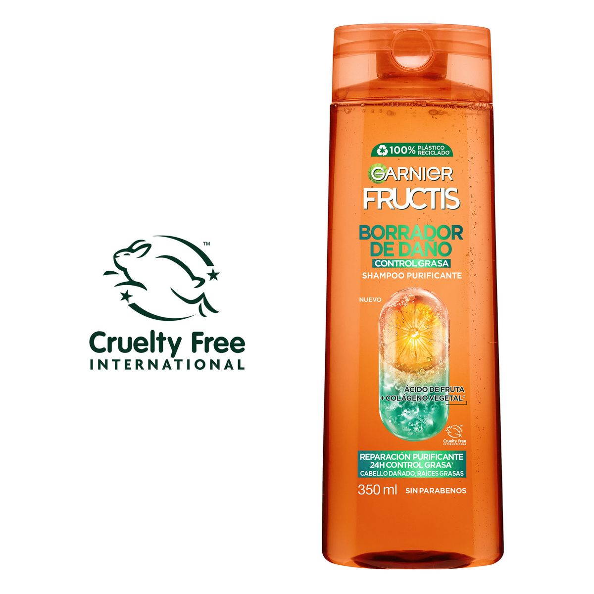 FRUCTIS - Shampoo Fructis Control Grasa Botella 350 mL