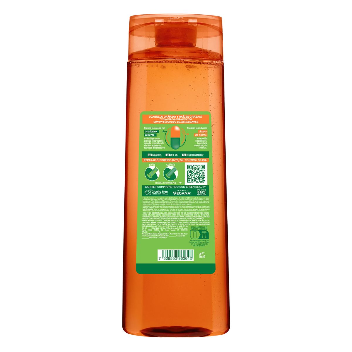 FRUCTIS - Shampoo Fructis Control Grasa Botella 350 mL