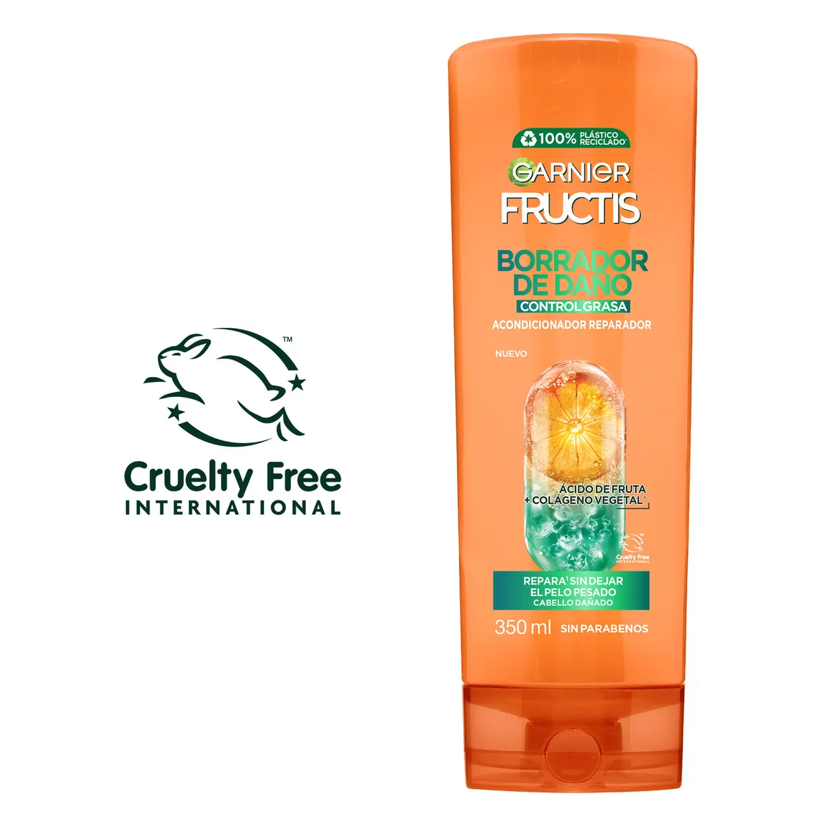 FRUCTIS CORE - Acondicionador Fructis Control Grasa Botella 350 mL