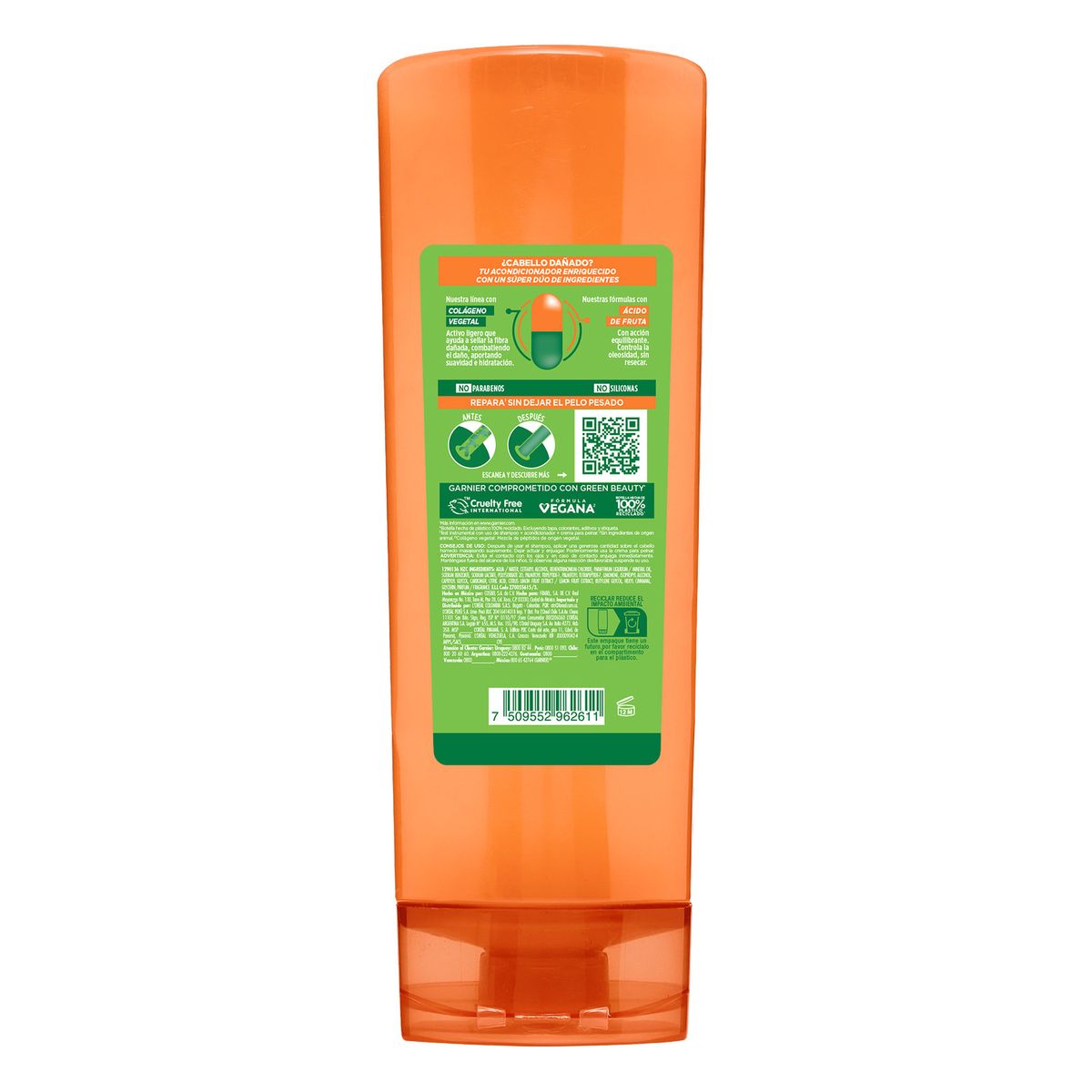 FRUCTIS CORE - Acondicionador Fructis Control Grasa Botella 350 mL