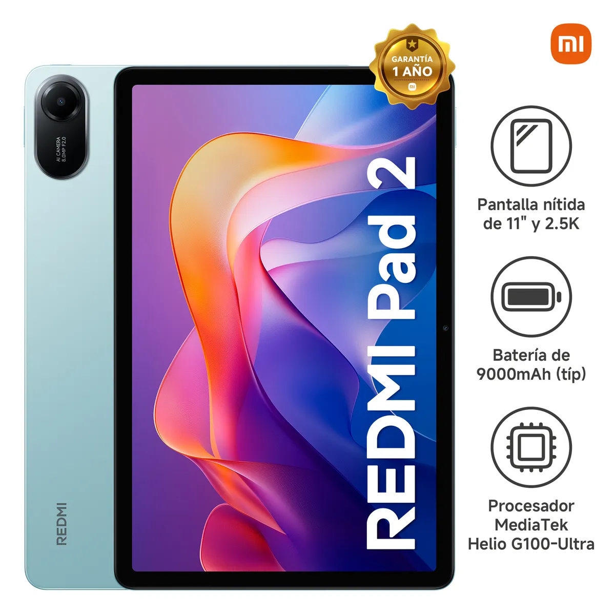 XIAOMI - Redmi Pad 2 Mint Green 4GB 128GB
