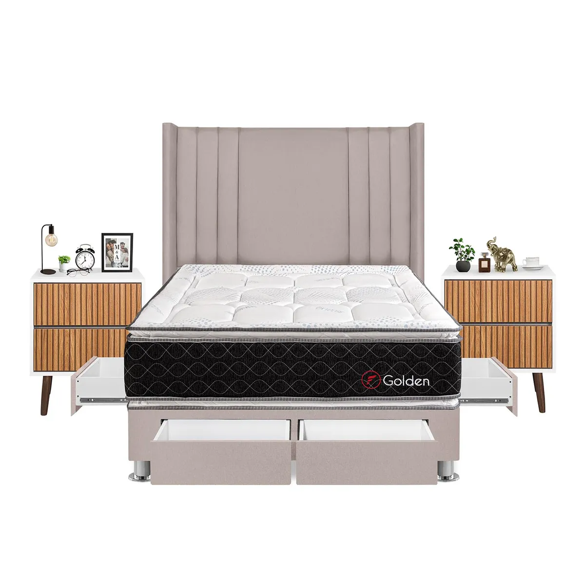 FORLI - Dormitorio Golden 2Plz Beige+Vel Milan