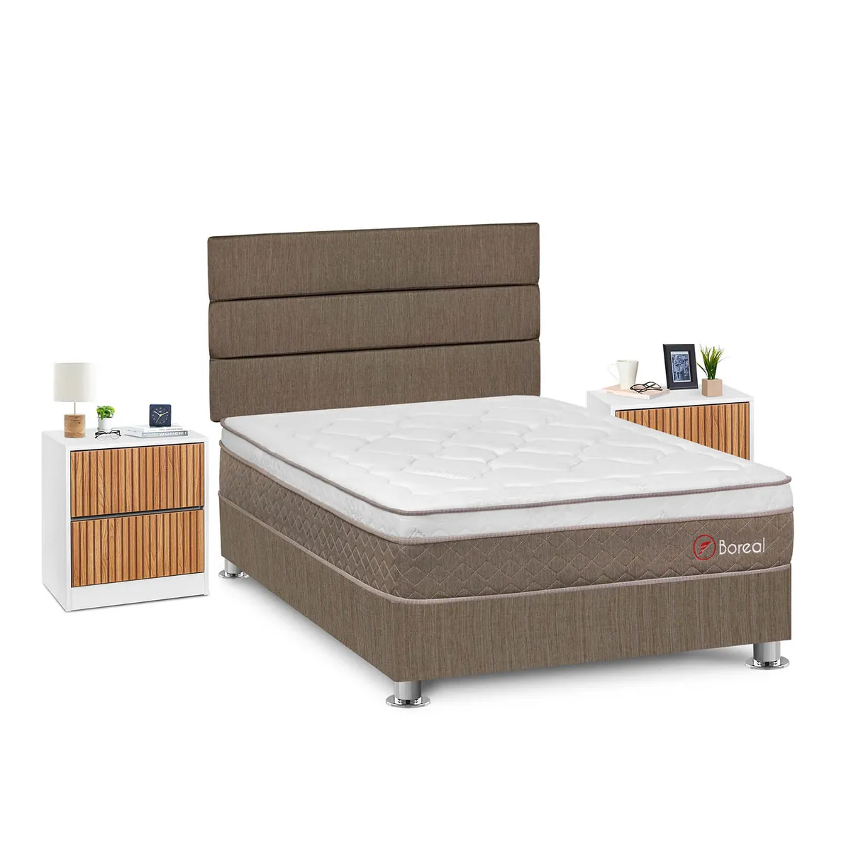 FORLI - Dormitorio Boreal 2Plz Marron+Vel Roma