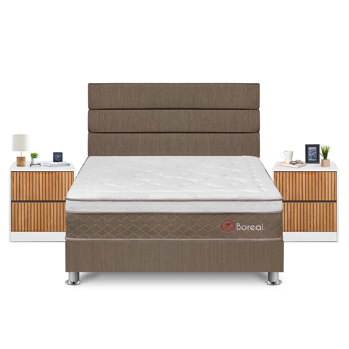 FORLI - Dormitorio Boreal Queen Marron+Vel Roma