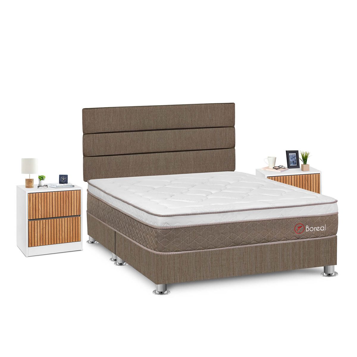 FORLI - Dormitorio Boreal Queen Marron+Vel Roma