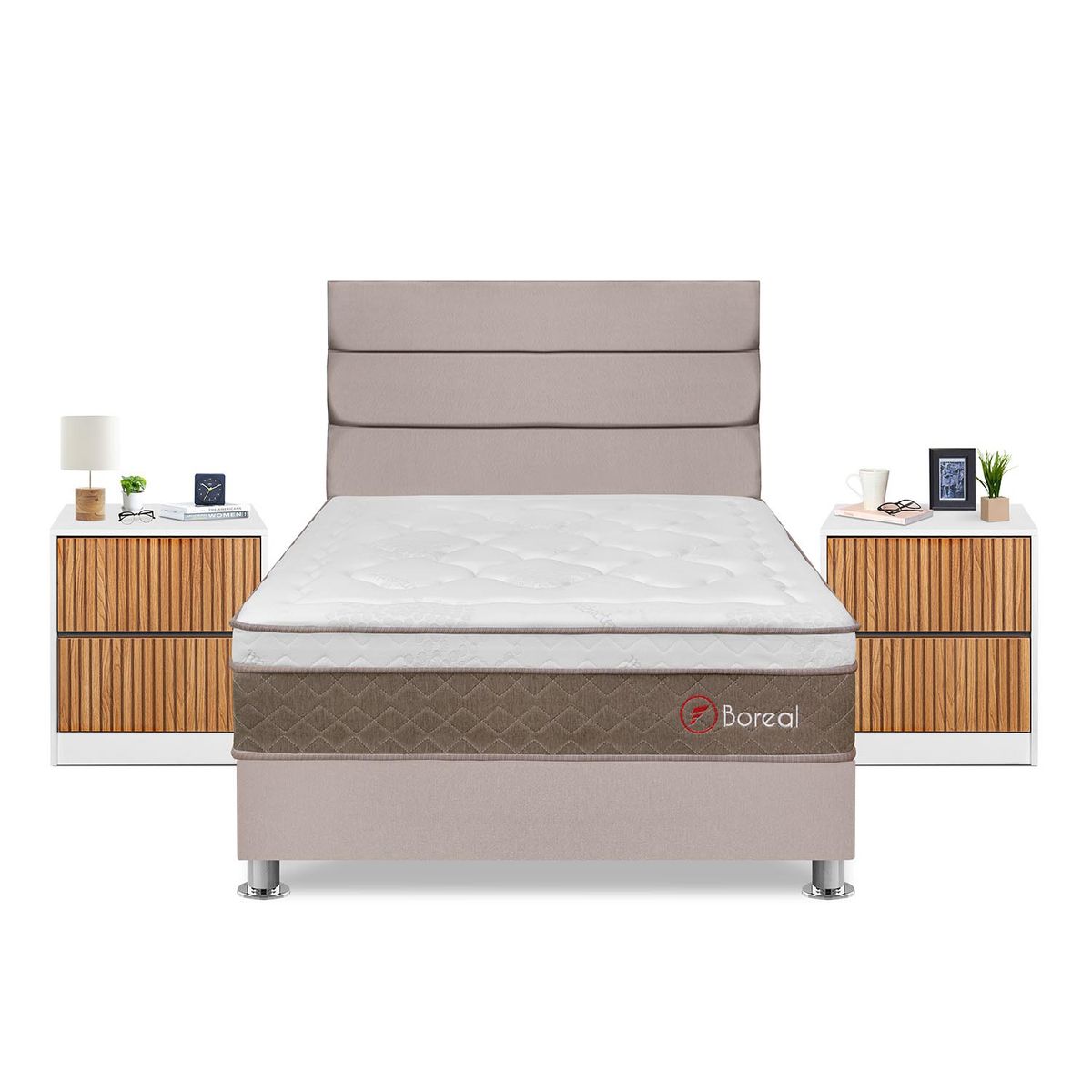 FORLI - Dormitorio Boreal 2Plz Beige+Vel Roma