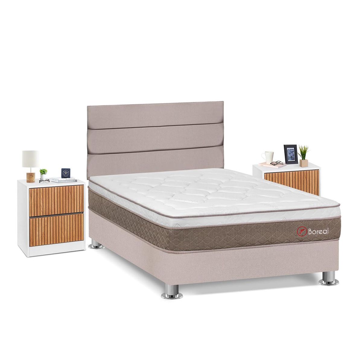 FORLI - Dormitorio Boreal 2Plz Beige+Vel Roma