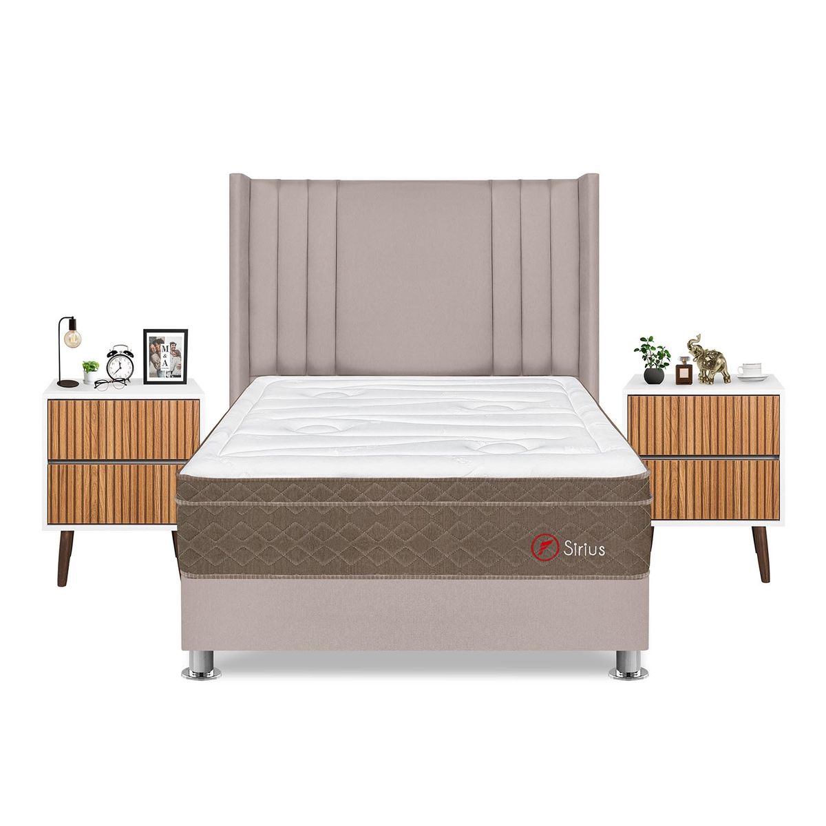 FORLI - Dormitorio Sirius 2Plz Beige+Vel Milan