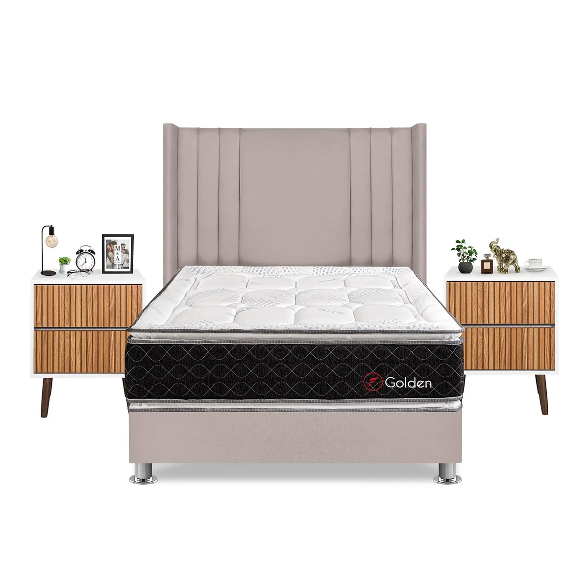 FORLI - Dormitorio Golden 2Plz Beige+Vel Milan