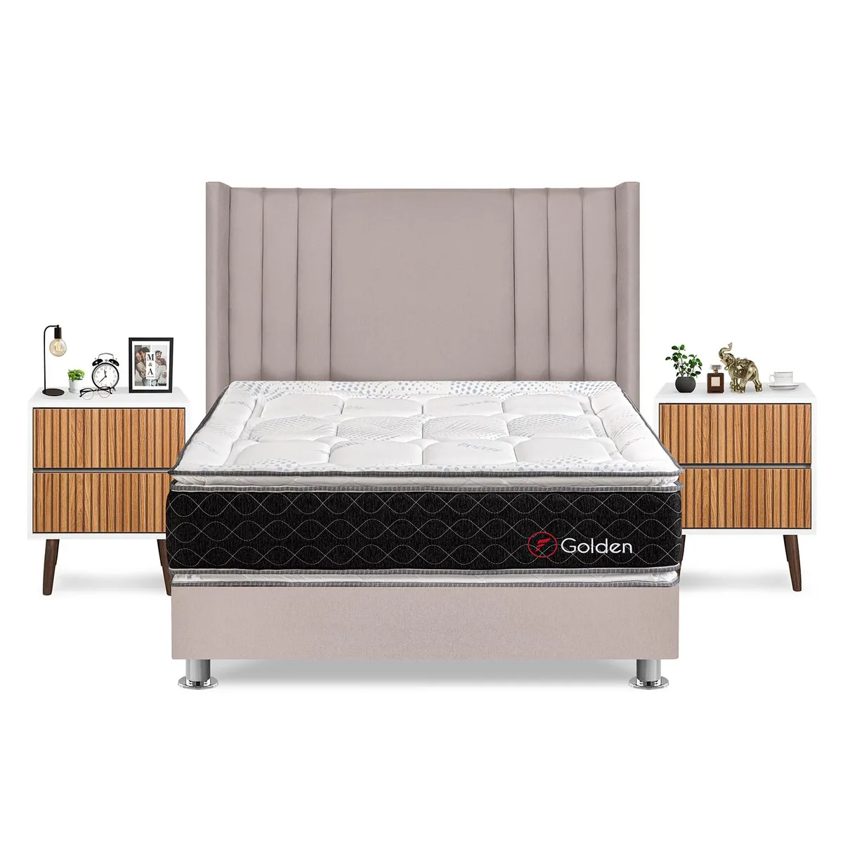 FORLI - Dormitorio Golden King Beige+Vel Milan