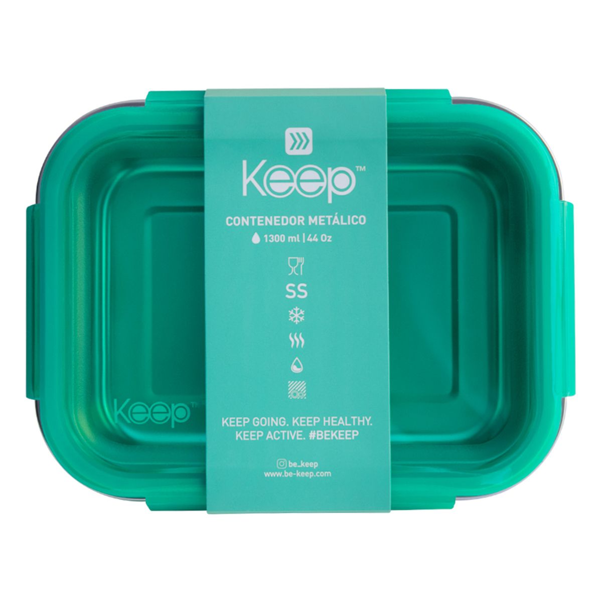 KEEP - Hermético Keep Metálico Verde 1300 mL