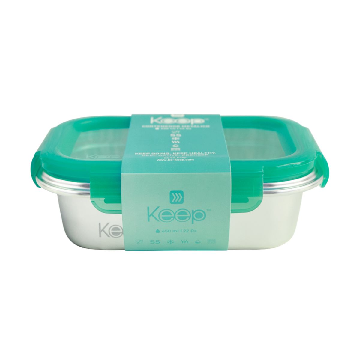 Hermético Keep Metálico Verde 650 mL | Tottus Perú