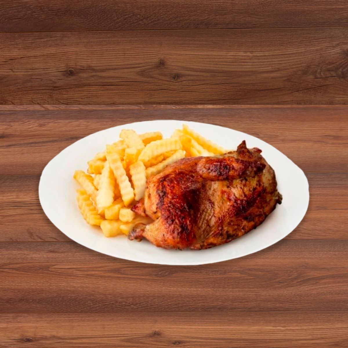 TOTTUS - 1/2 Pollo Rostizado Tottus + Papas + 2 Gaseosas Inca Kola 300 Ml