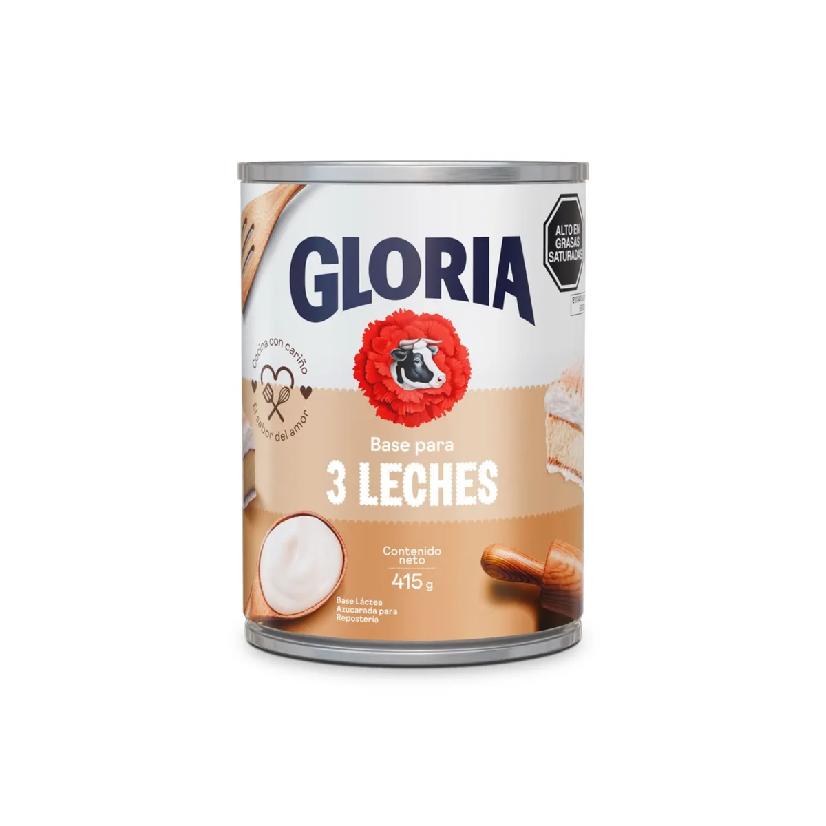 GLORIA - Base Repostera 3 Leches Gloria Lata 415 g
