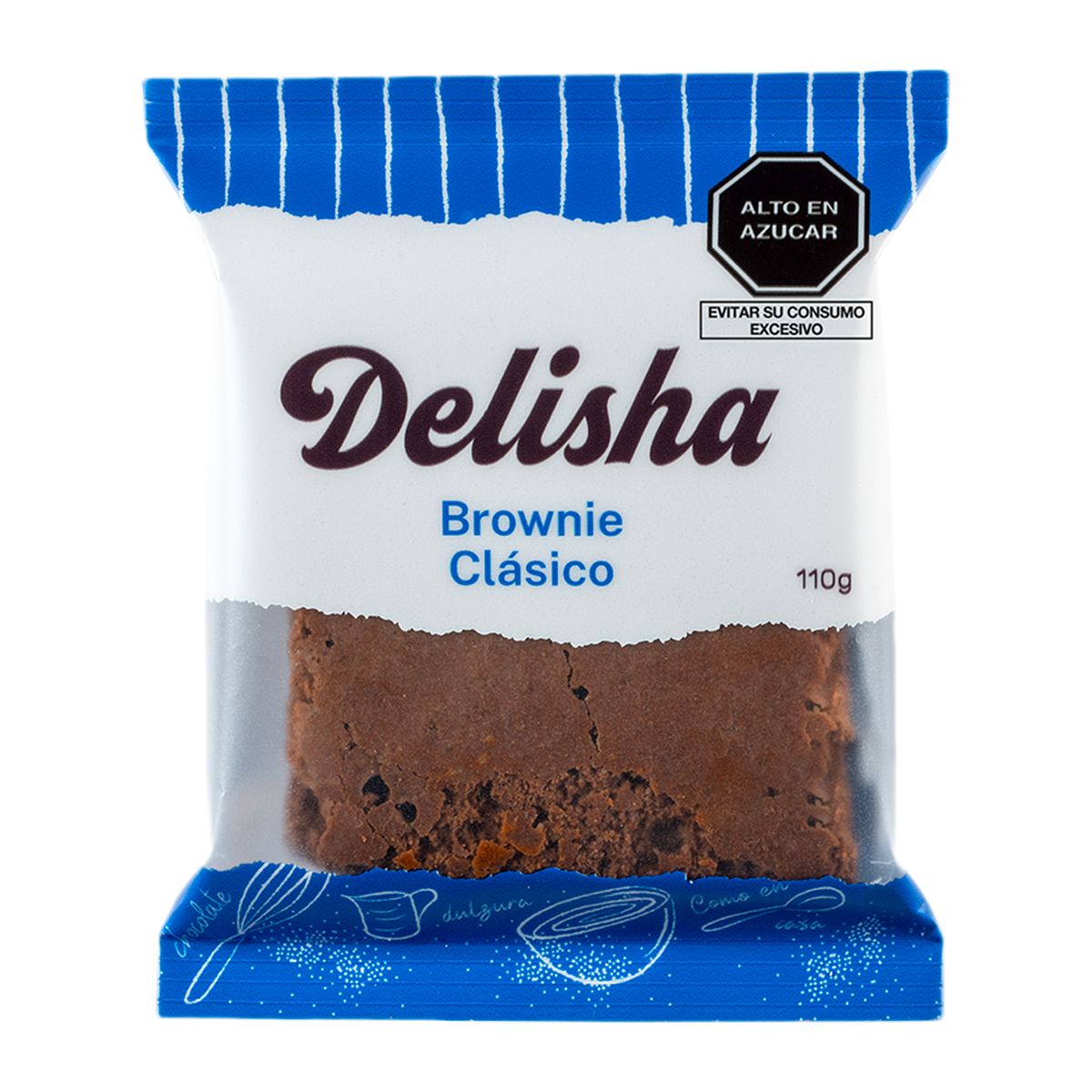 DELISHA - Brownie Clásico Delisha Empaque 110 g