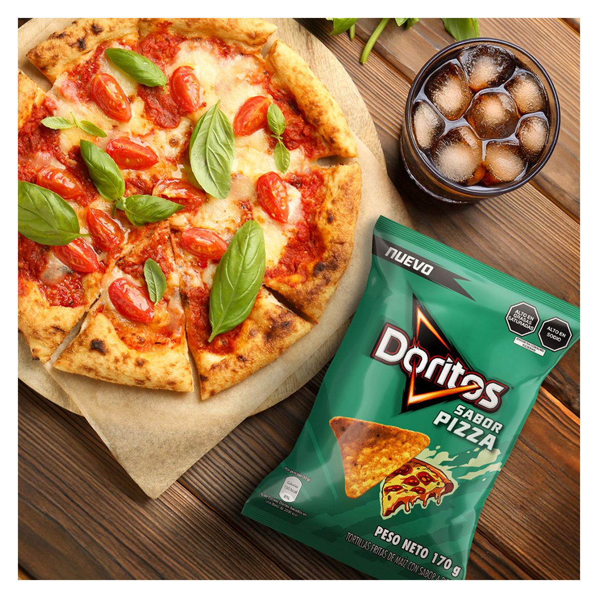 DORITOS - Tortilla Chips Doritos Pizza Bolsa 170 g
