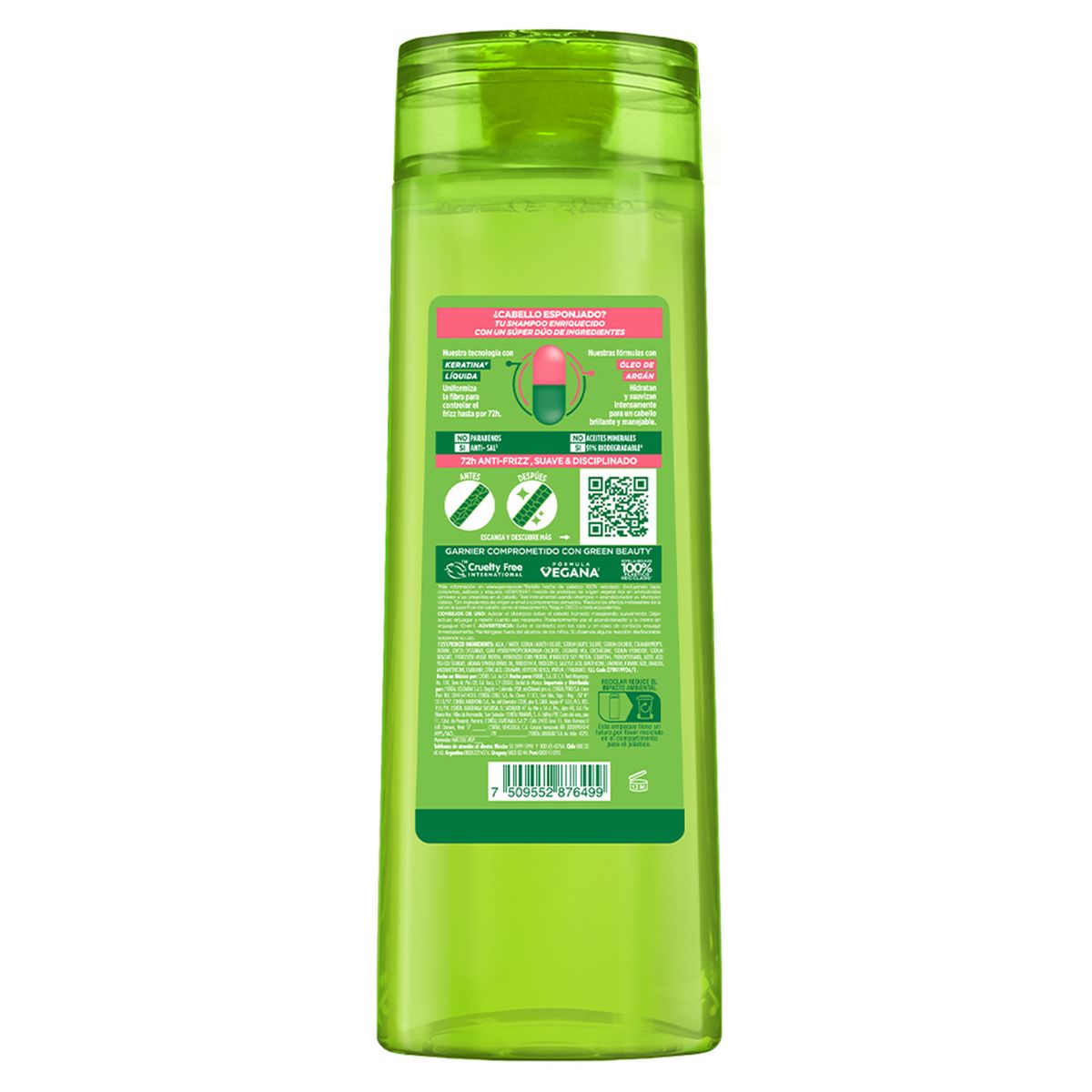 FRUCTIS - Shampoo Fructis Adiós Esponjado Botella 350 mL