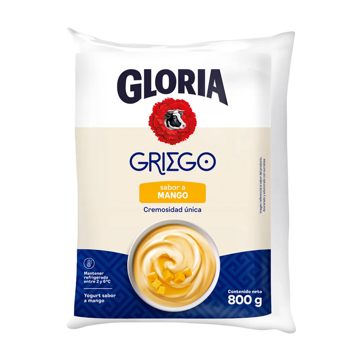 GLORIA - Yogurt Gloria Griego Mango Bolsa 800 g