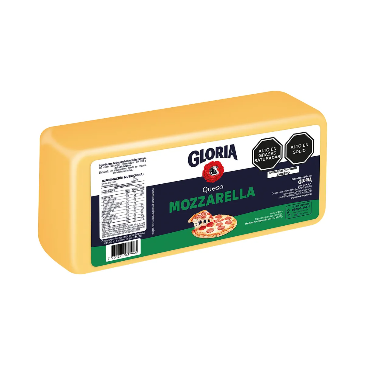 GLORIA - Queso Mozzarella Gloria x Kg
