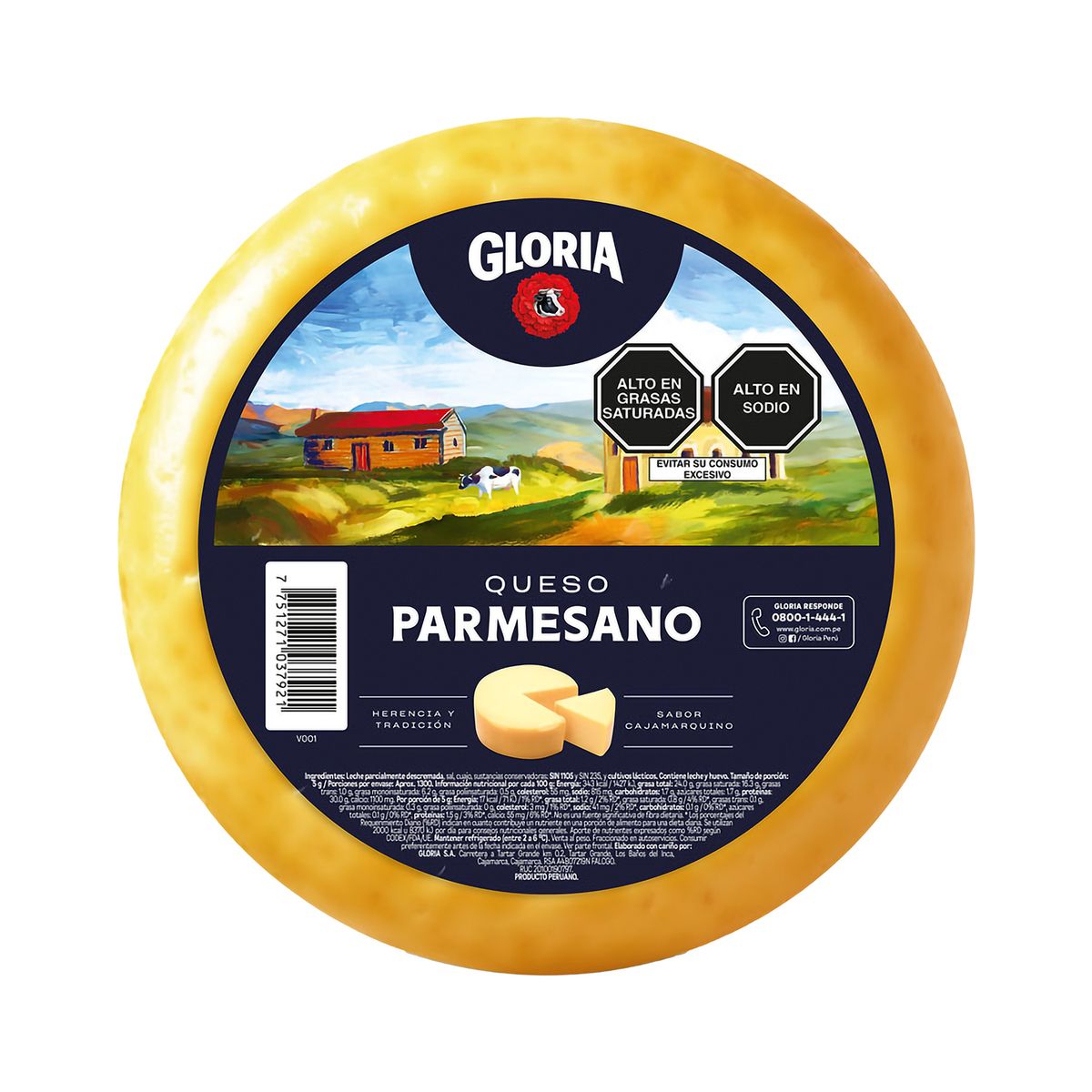 GLORIA - Queso Parmesano Blanco Gloria x Kg