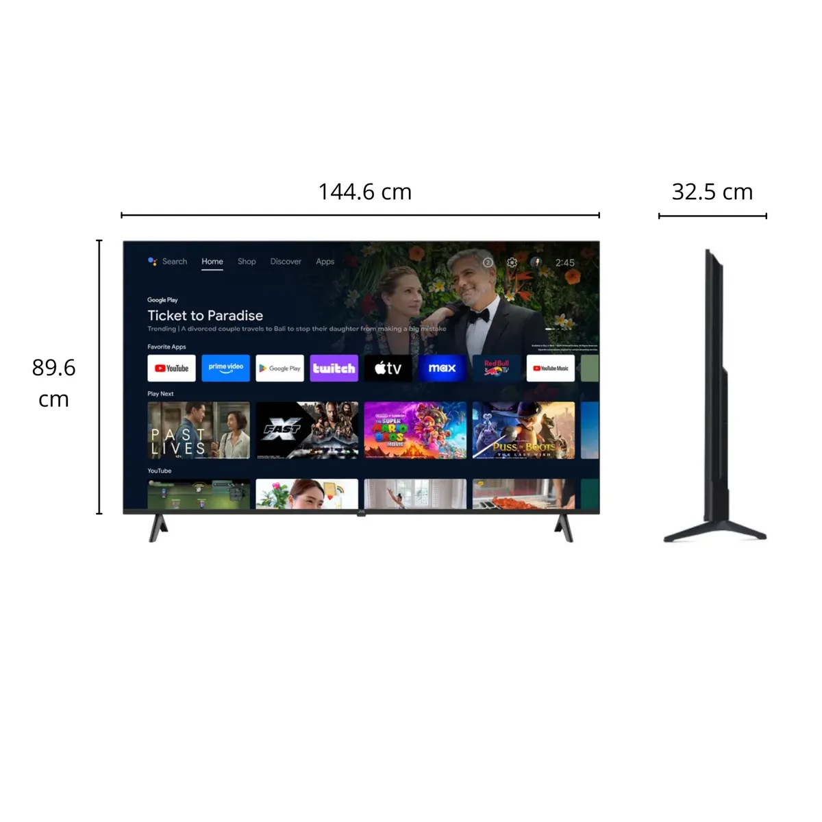 JVC - Televisor JVC 65'' 4K UHD Android TV