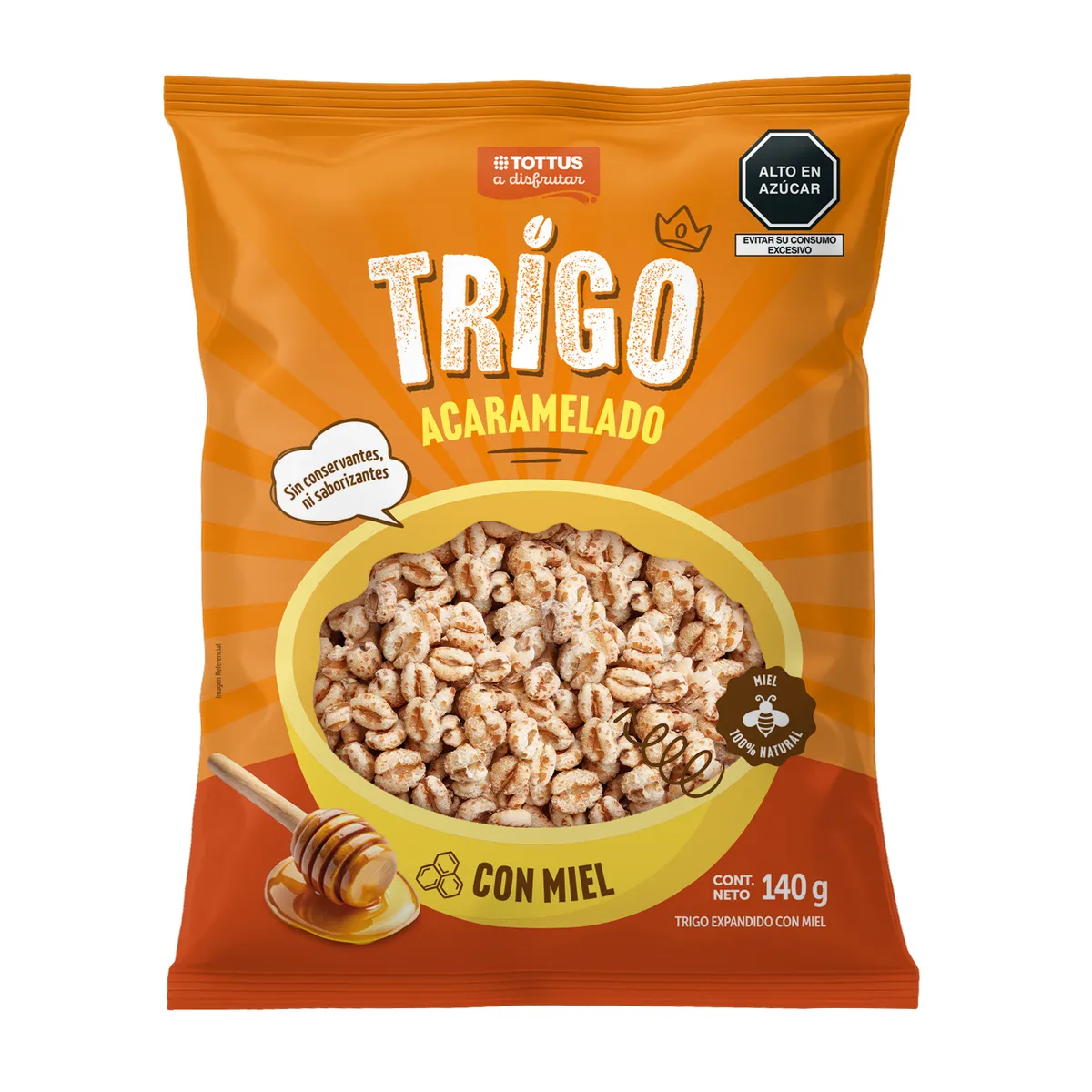 TOTTUS - Trigo Acaramelado Tottus Bolsa 140 g