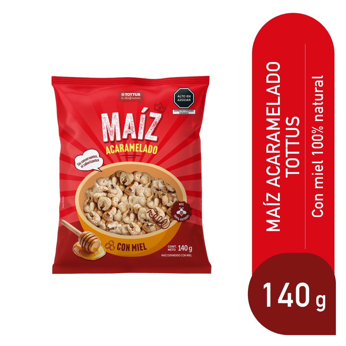 TOTTUS - Maíz Acaramelado Tottus Bolsa 140 g