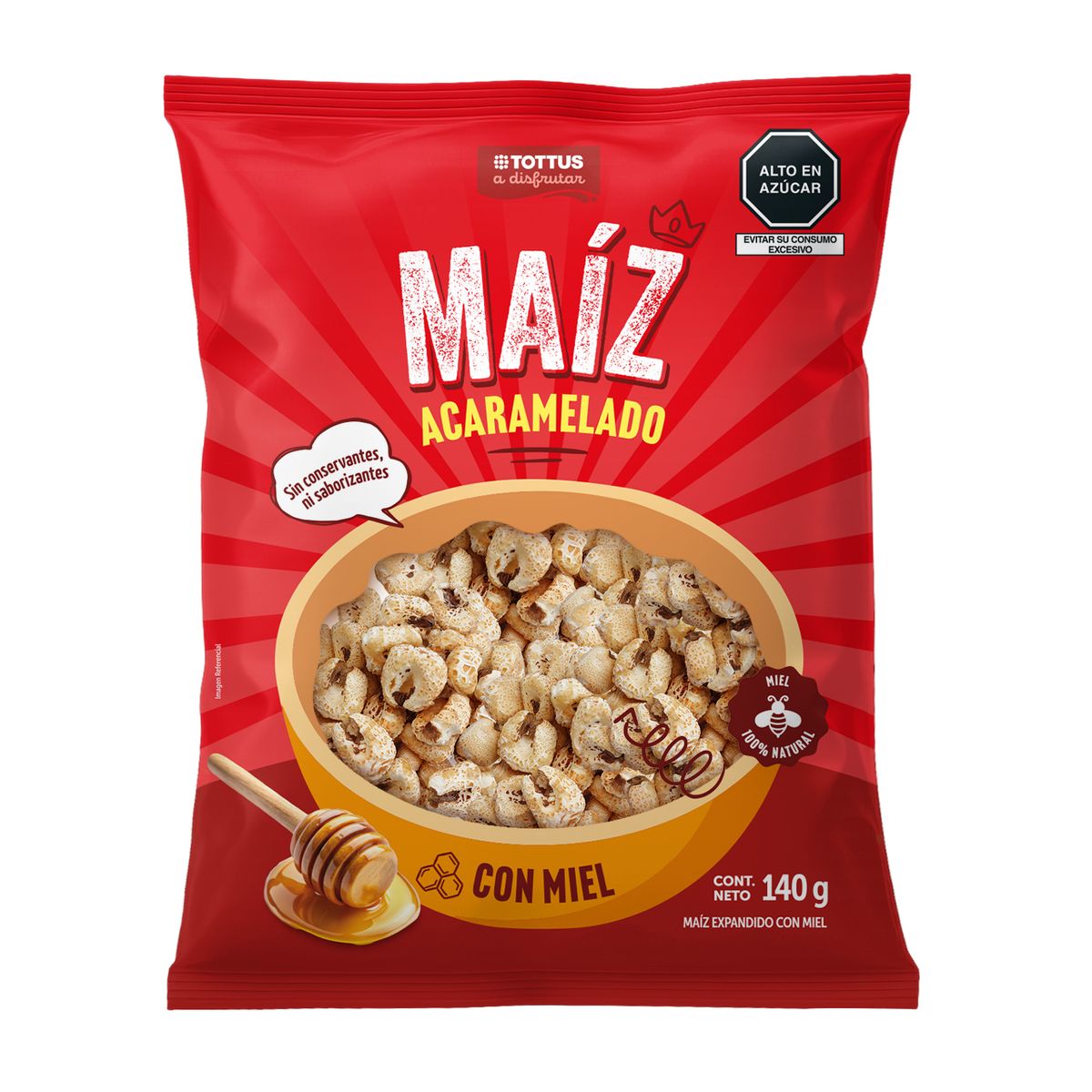 TOTTUS - Maíz Acaramelado Tottus Bolsa 140 g