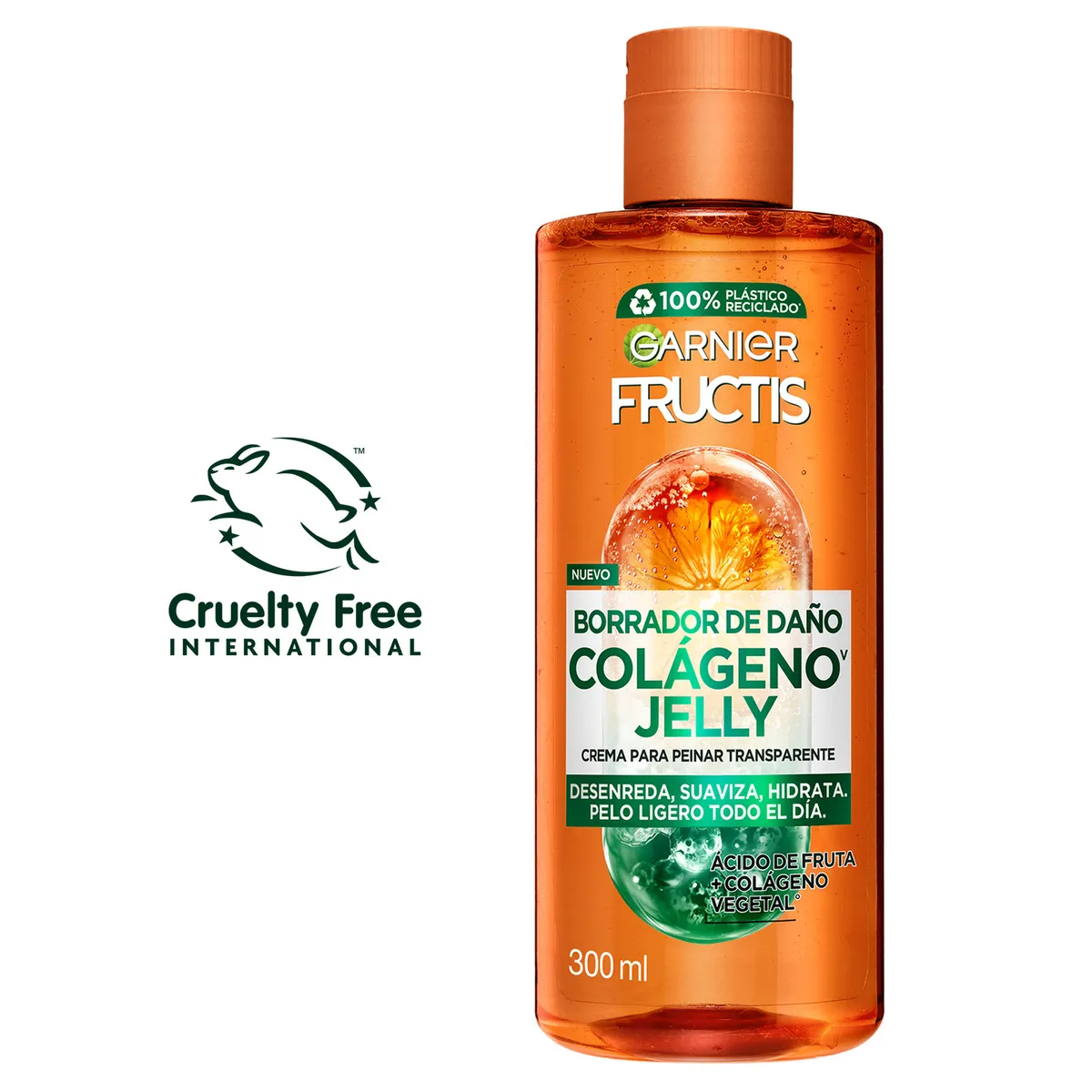 FRUCTIS - Crema para Peinar Fructis 10 en 1 Control Grasa Botella 300 mL