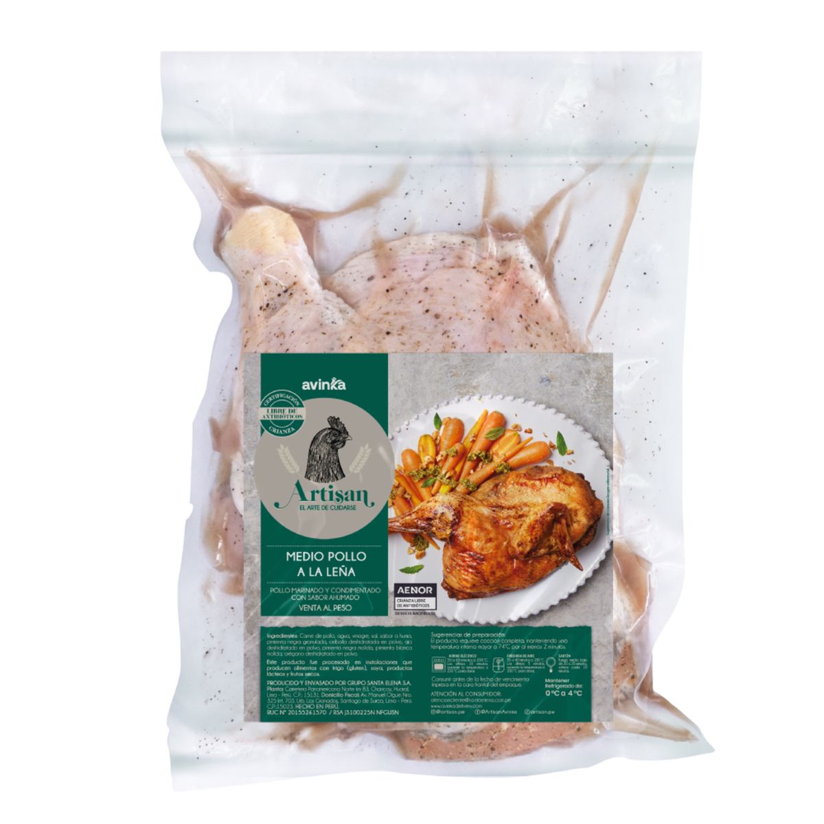 ARTISAN - Medio Pollo A La Leña Artisan x Kg