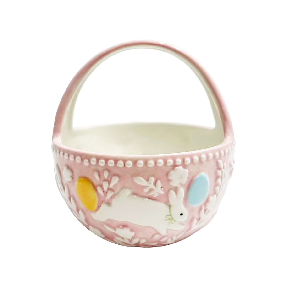 CASA JOVEN - Canasta Casa Joven Cerámica con Relieve Funny Bunny