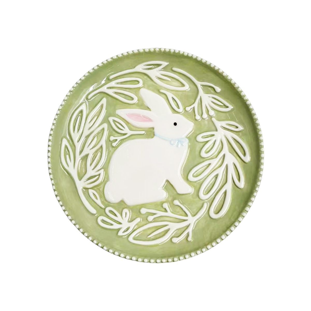 CASA JOVEN - Plato Casa Joven Cerámica con Relieve Funny Bunny 21 cm