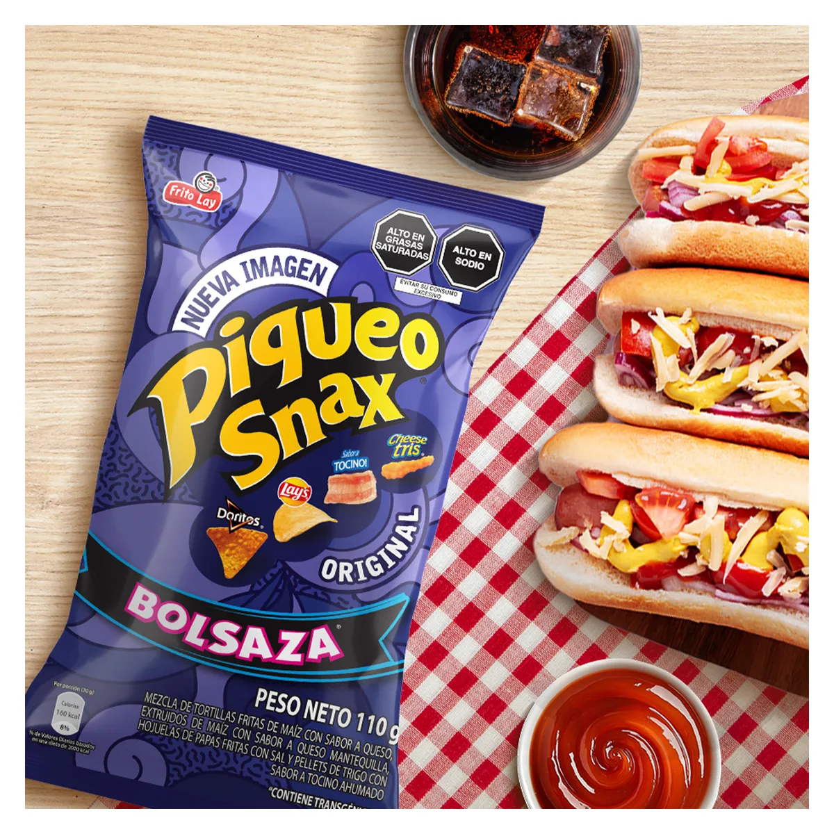 PIQUEO SNAX - Snack Piqueo Snax Original Bolsa 110 g