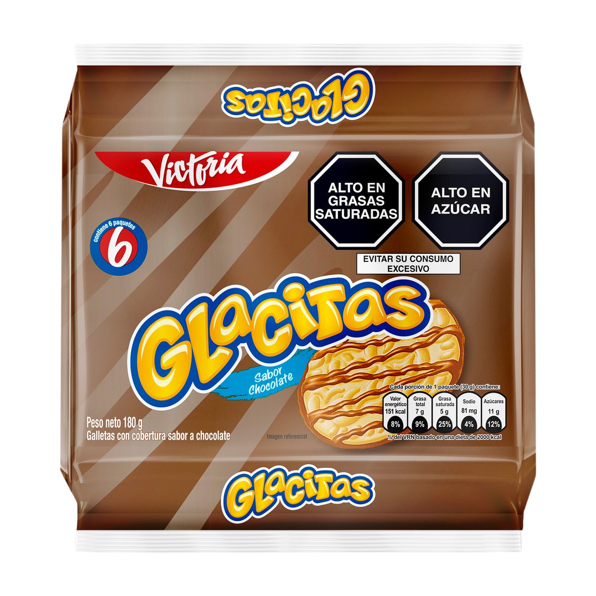 GLACITAS - Galletas Glacitas Sabor Chocolate Empaque 180 g