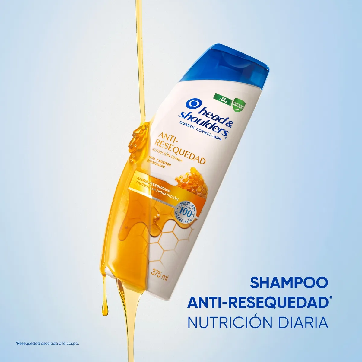 HEAD & SHOULDERS - Pack Shampoo Head & Shoulders Anti-resequedad Nutrición 375 mL + Botella 180 mL