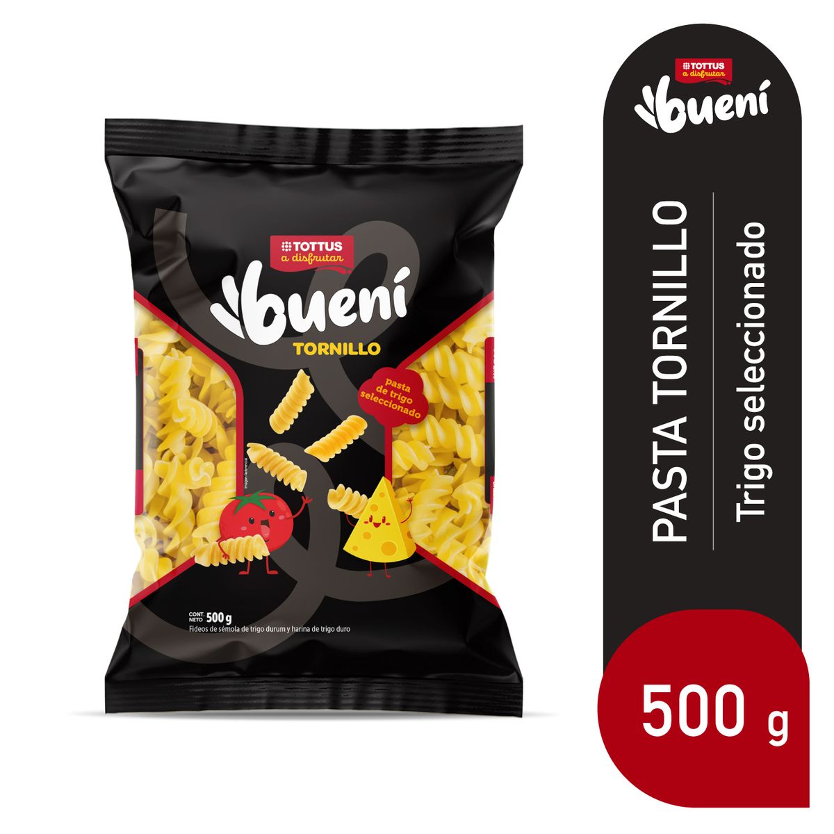 TOTTUS - Pasta Tornillo Tottus Bolsa 500 g