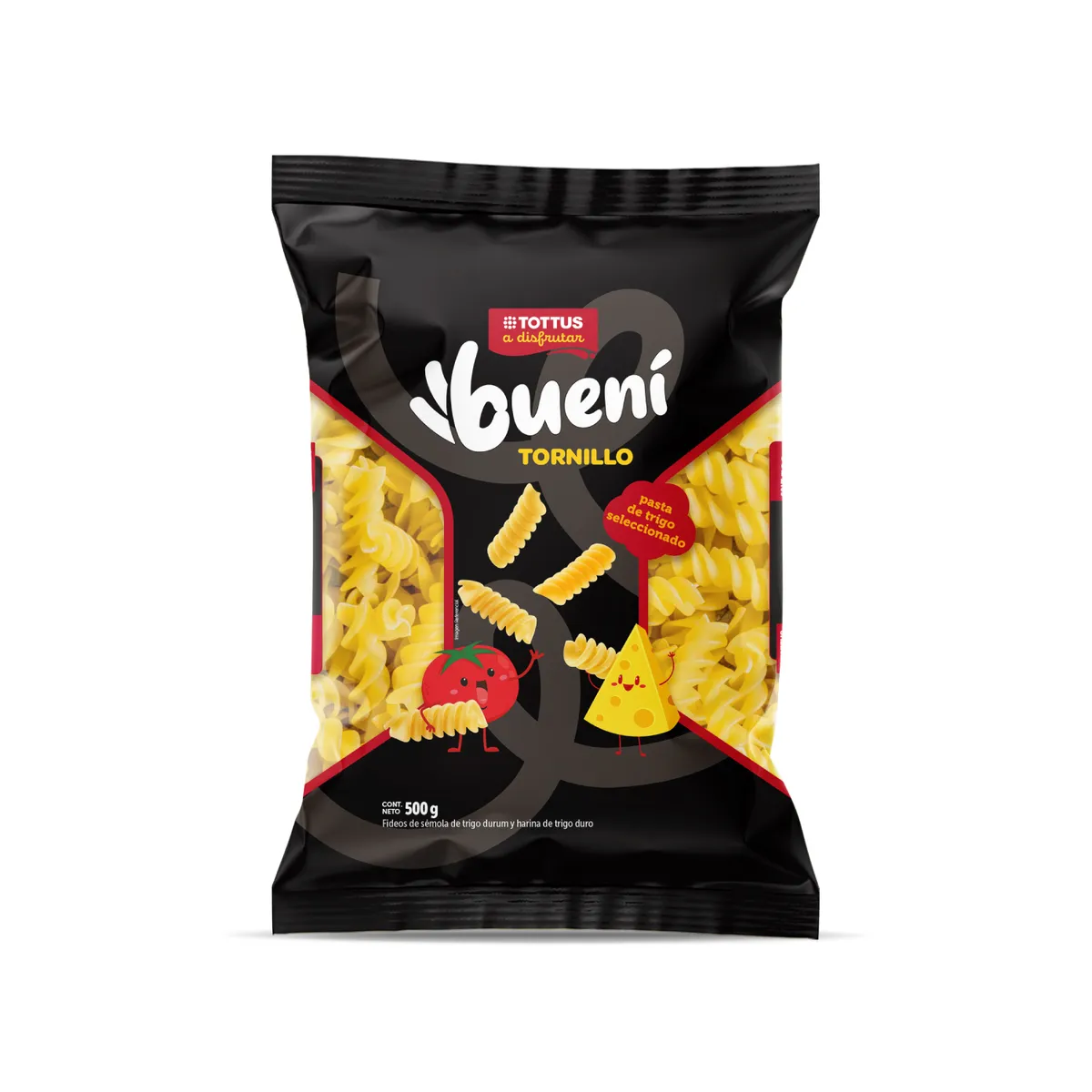 TOTTUS - Pasta Tornillo Tottus Bolsa 500 g