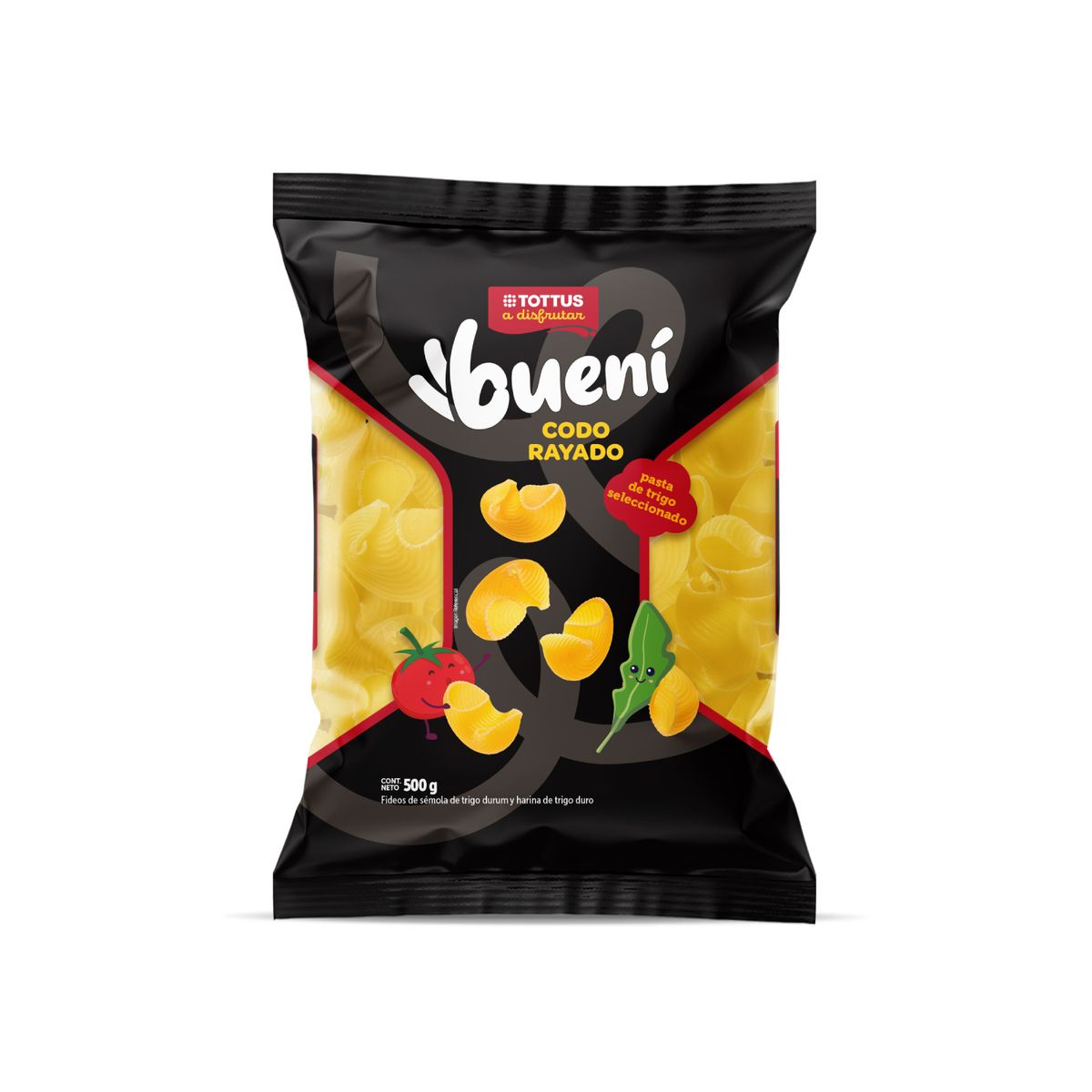 TOTTUS - Pasta Codo Rayado Tottus Bolsa 500 g