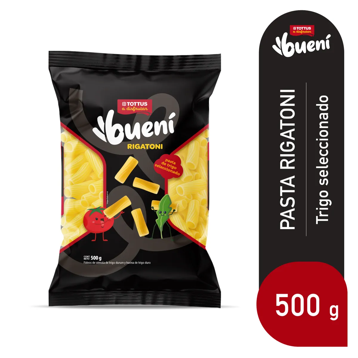 TOTTUS - Pasta Rigatoni Tottus Bolsa 500 g
