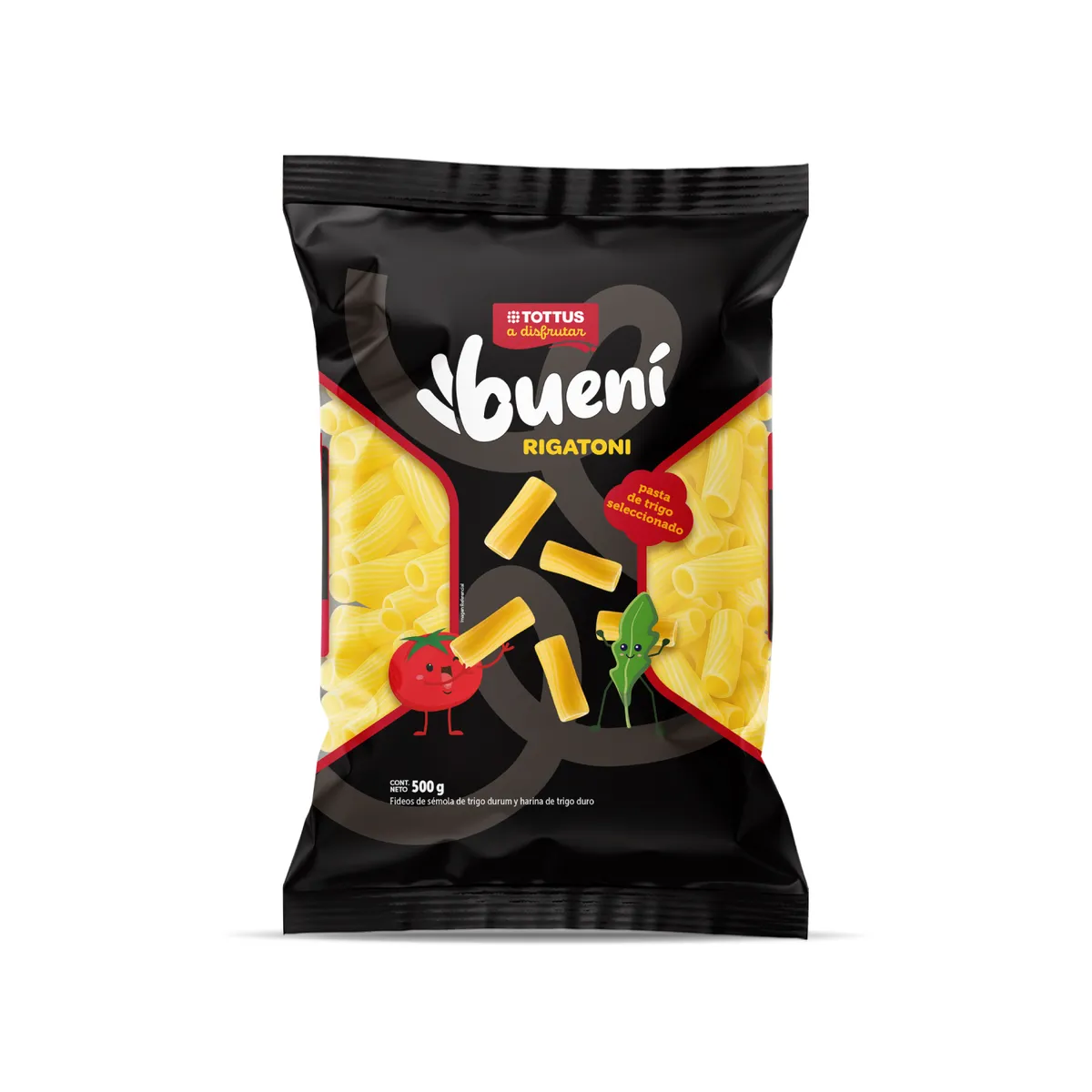 TOTTUS - Pasta Rigatoni Tottus Bolsa 500 g