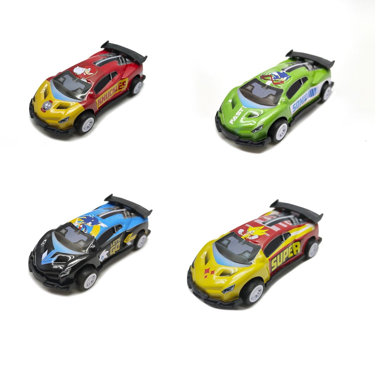 SONIC - Set x4 Carro Fricción Sonic Surtido