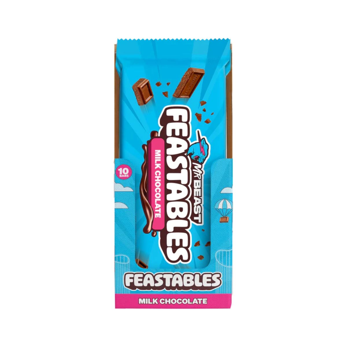 MR BEAST FEASTABLES - Barra de Chocolate Feastables Milk Chocolate Display 10 Und