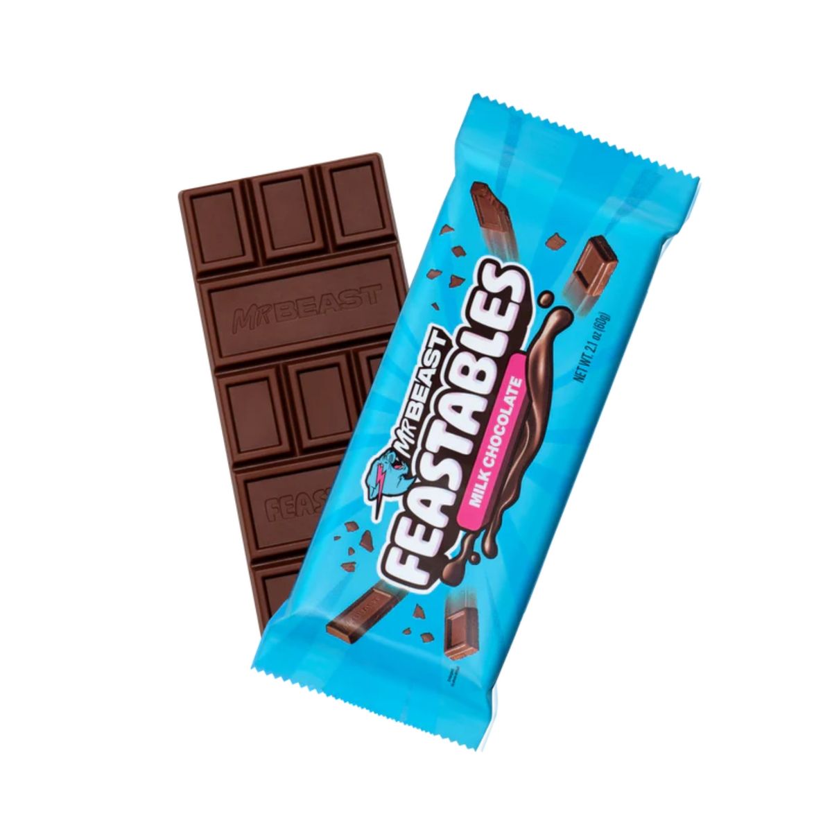 MR BEAST FEASTABLES - Barra de Chocolate Feastables Milk Chocolate Display 10 Und