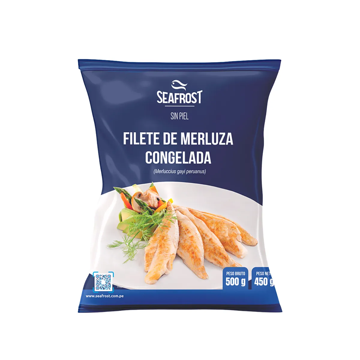 SEAFROST - Merluza Filete Sin Piel x 500 g