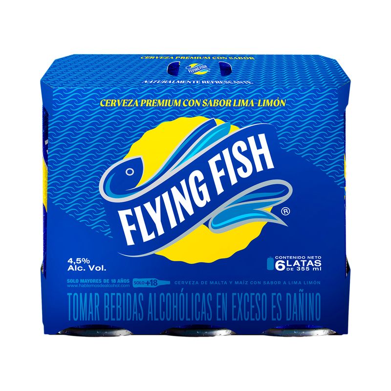 FLYING FISH - Cerveza Flying Fish Saborizada Empaque 6 Und 355 mL