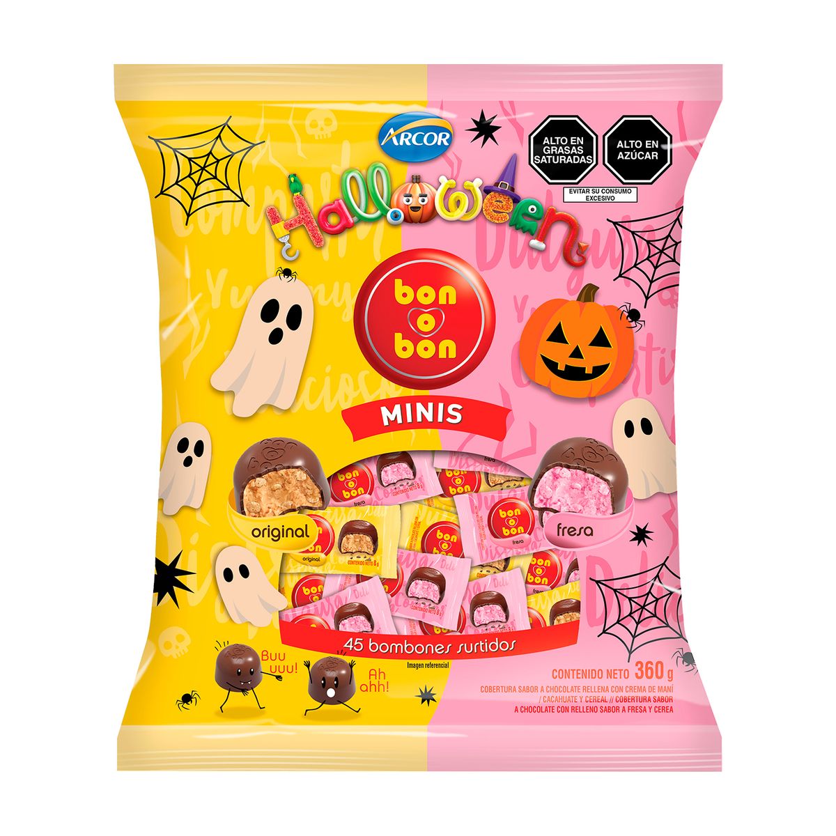 BON O BON - Bombones Surtidos Bon o Bon Halloween Bolsa 360 g