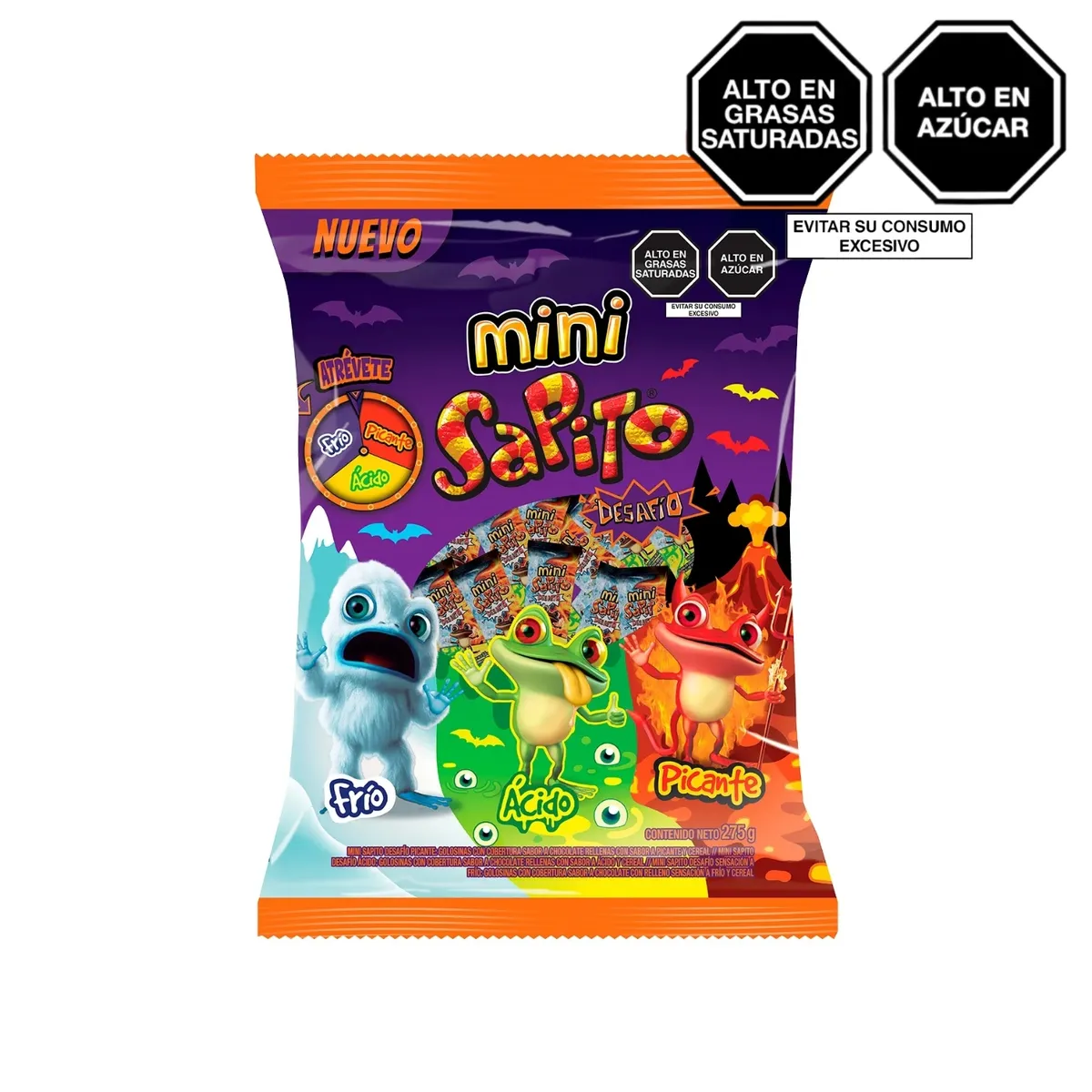 SAPITO - Mini Sapito Arcor Desafío Halloween Bolsa 275 g
