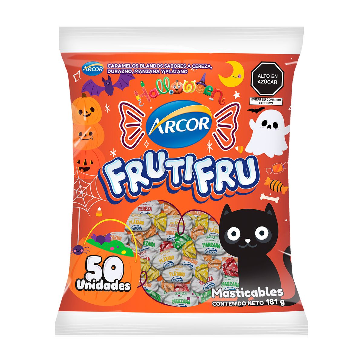ARCOR - Caramelos Blandos Arcor Frutifru Halloween Bolsa 181 g