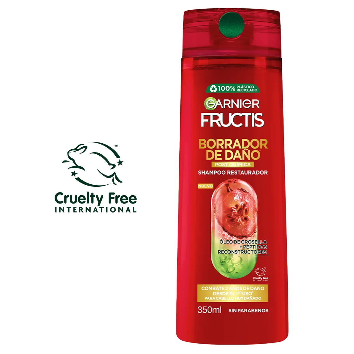 FRUCTIS - Shampoo Fructis Post Química Botella 350 mL