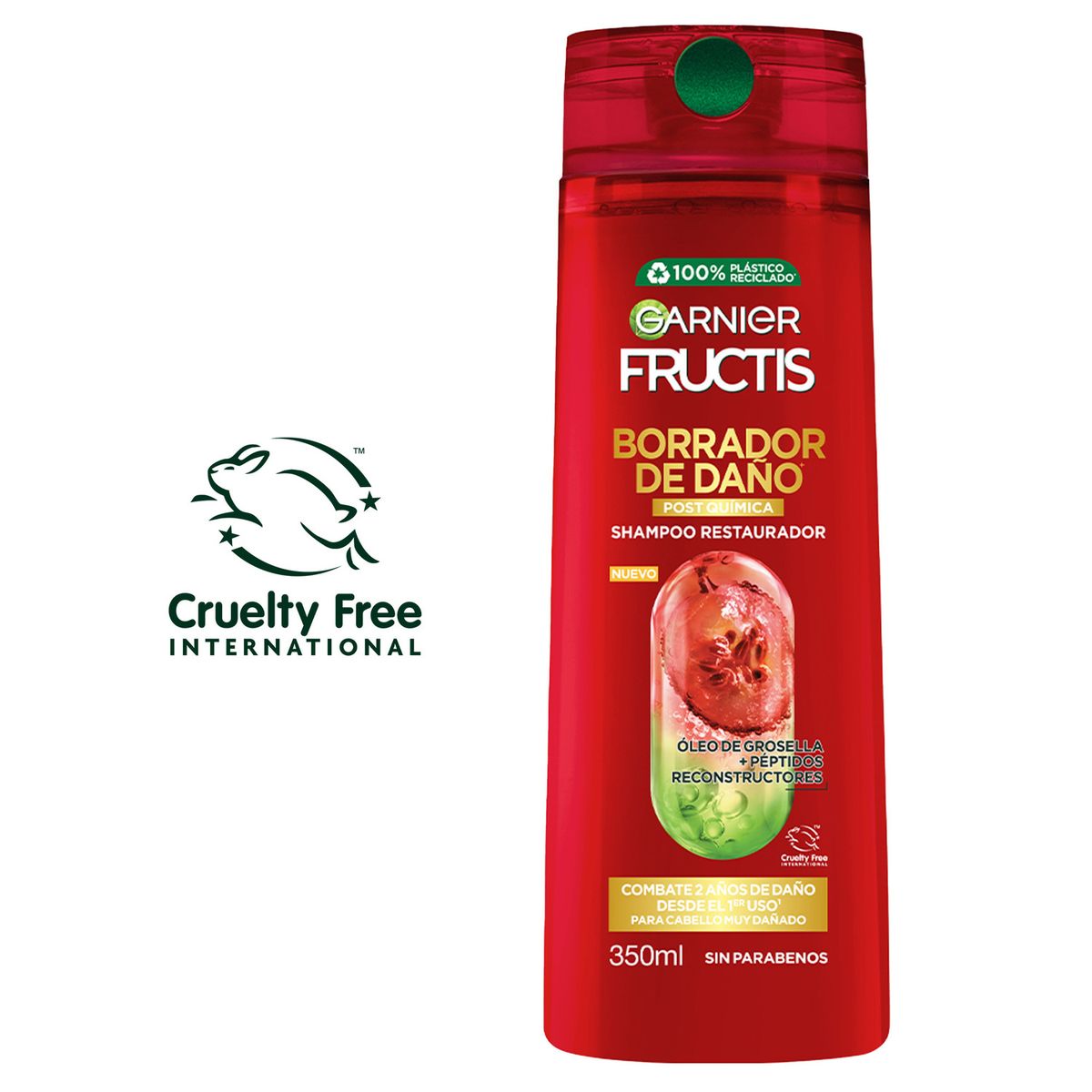 FRUCTIS - Shampoo Fructis Post Química Botella 350 mL